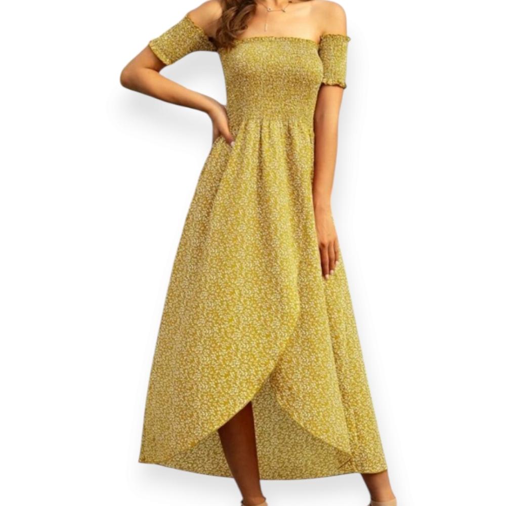 Shein Floral Off-Shoulder Dress